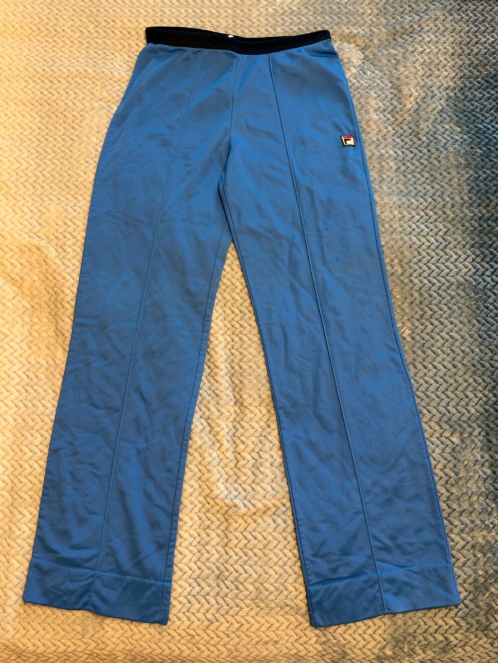 Vintage Fila Track Pants Light Blue, Size 30 - Made in Italy